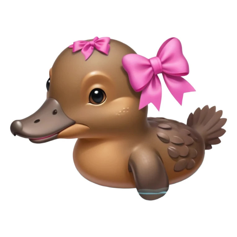 Platypus with a pink bow sticker