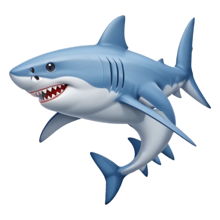 A shark wearing blue nike shoes sticker