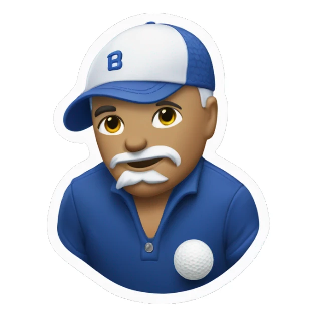 Badge ✝️, golf and blue  sticker