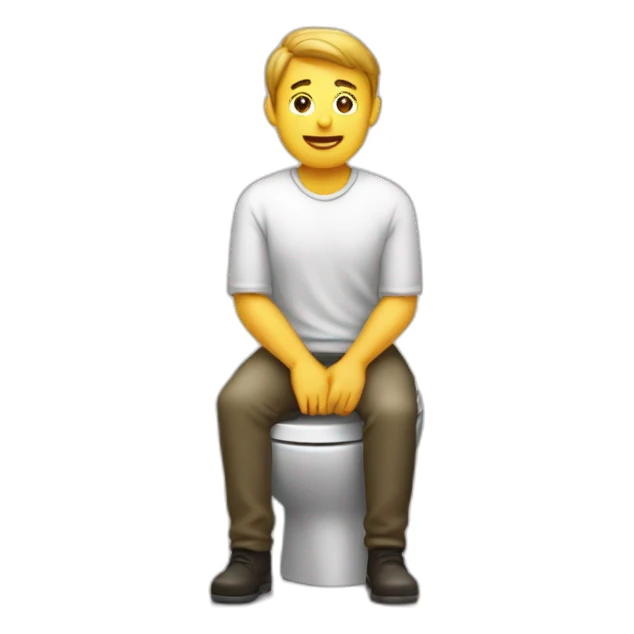 Homme sur toilette sticker