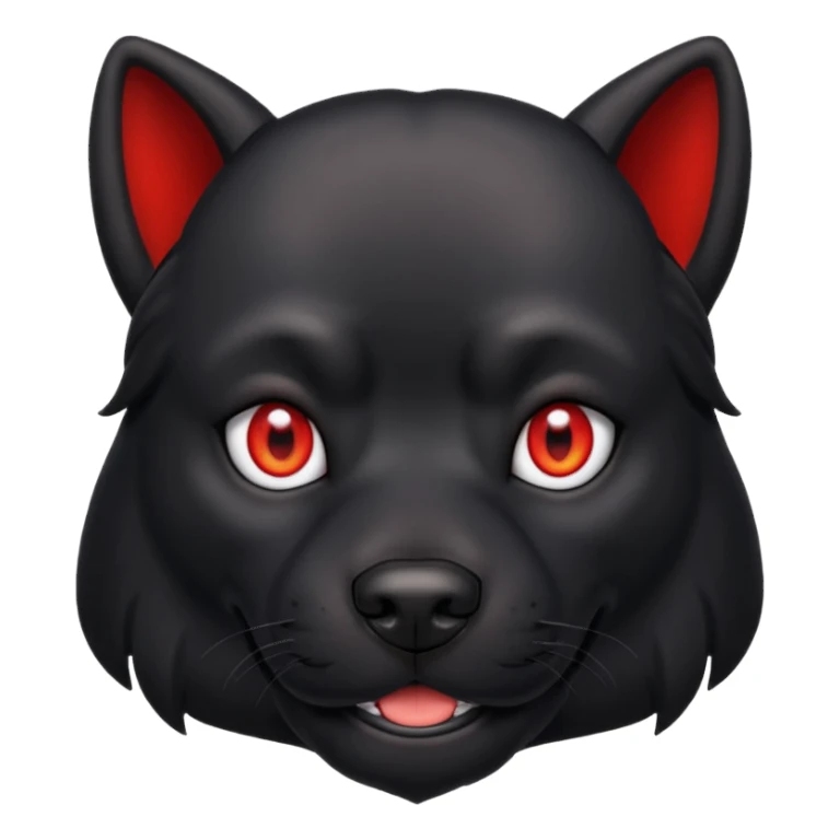 red eyed black dog  sticker