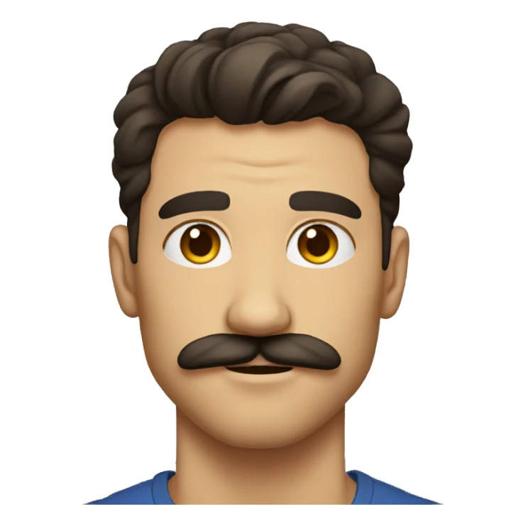 strong brunete mustache guy sticker