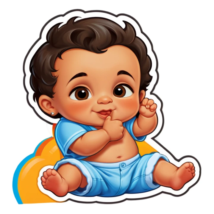 Hispanic baby boy sticker