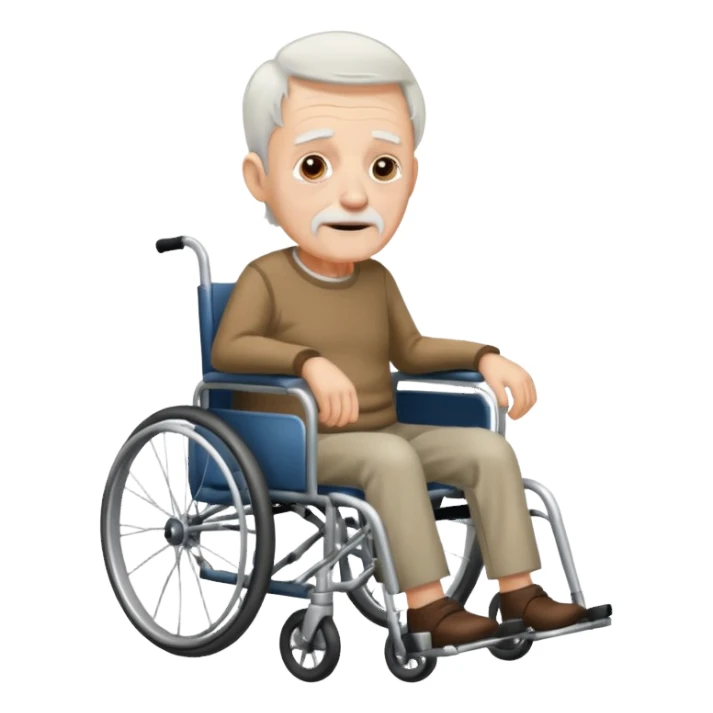 an old man in a wheelchair sticker