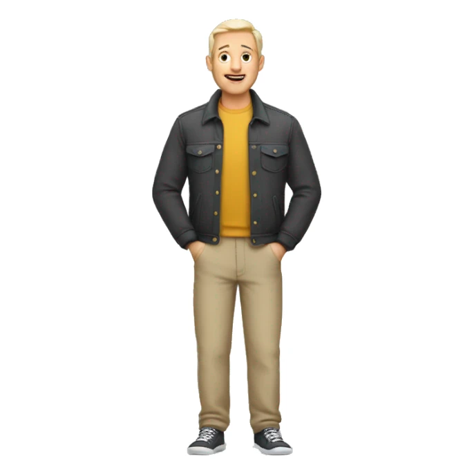 white dad full body emoji sticker