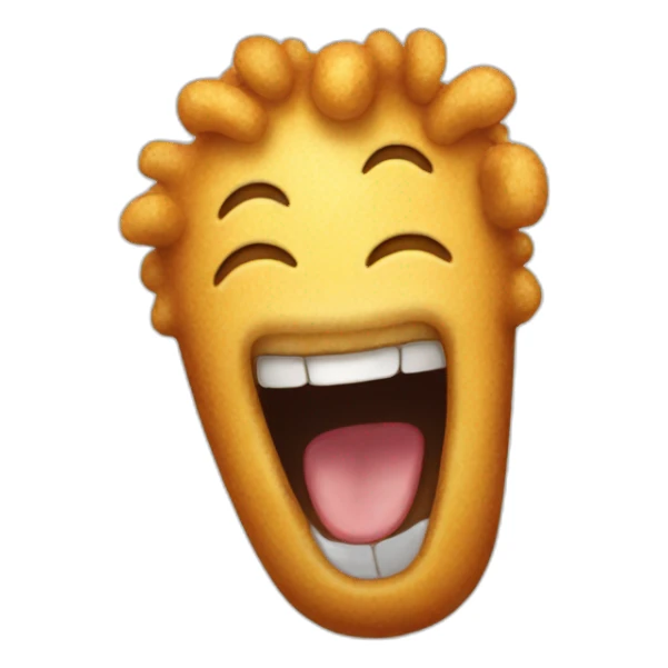 Deep fried laughing emoji sticker