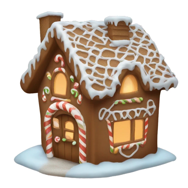 Cosy gingerbread house sticker