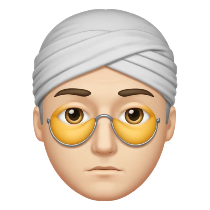 a man with one eye covered sticker