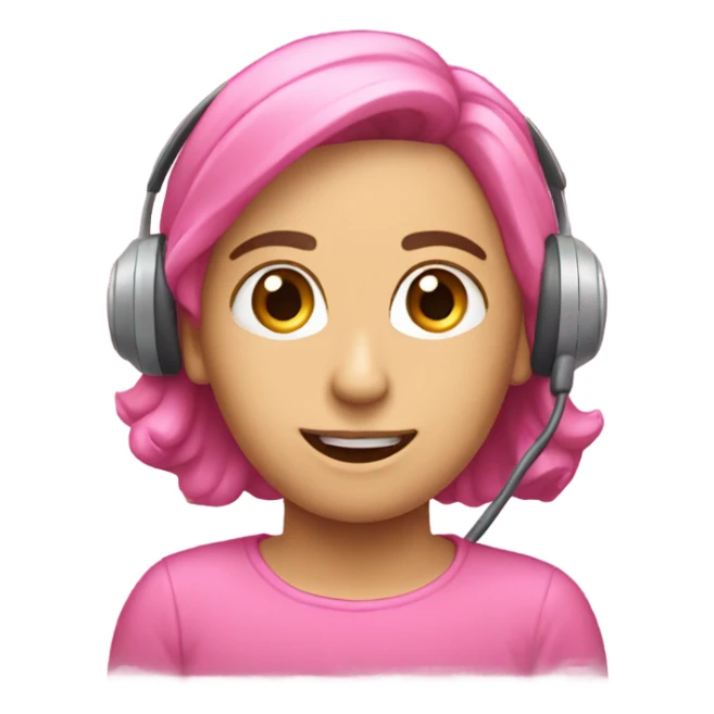 Crie uma fone rosa sticker