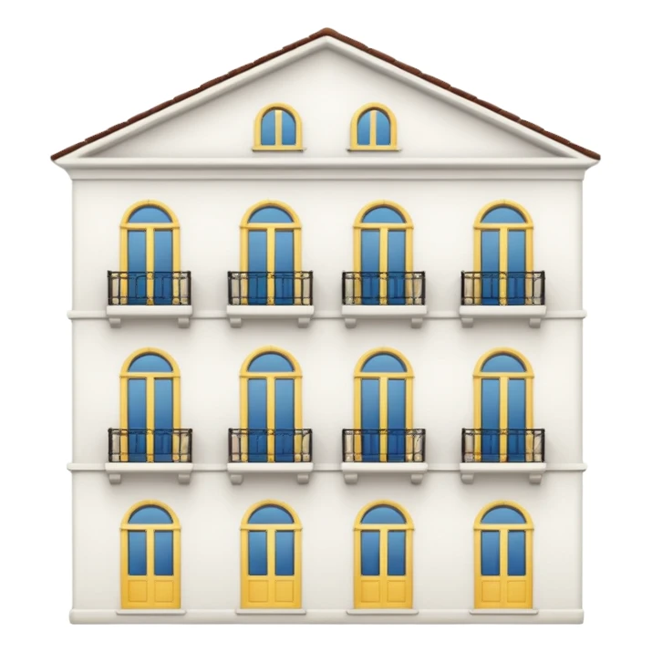 ukrinian white 5-storey building  sticker