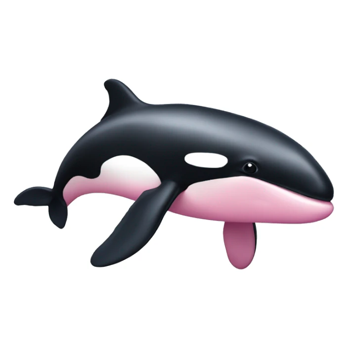 Pink killer whale  sticker