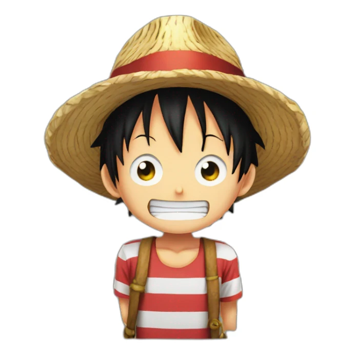 Luffy warning a strawhat sticker