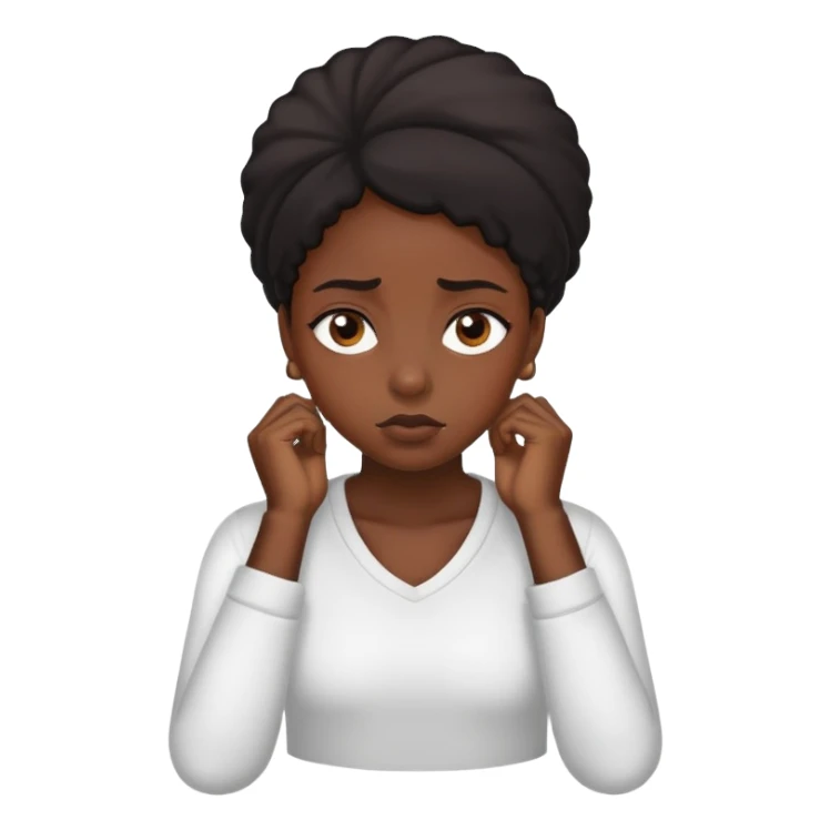 Tired eyes black girl  sticker
