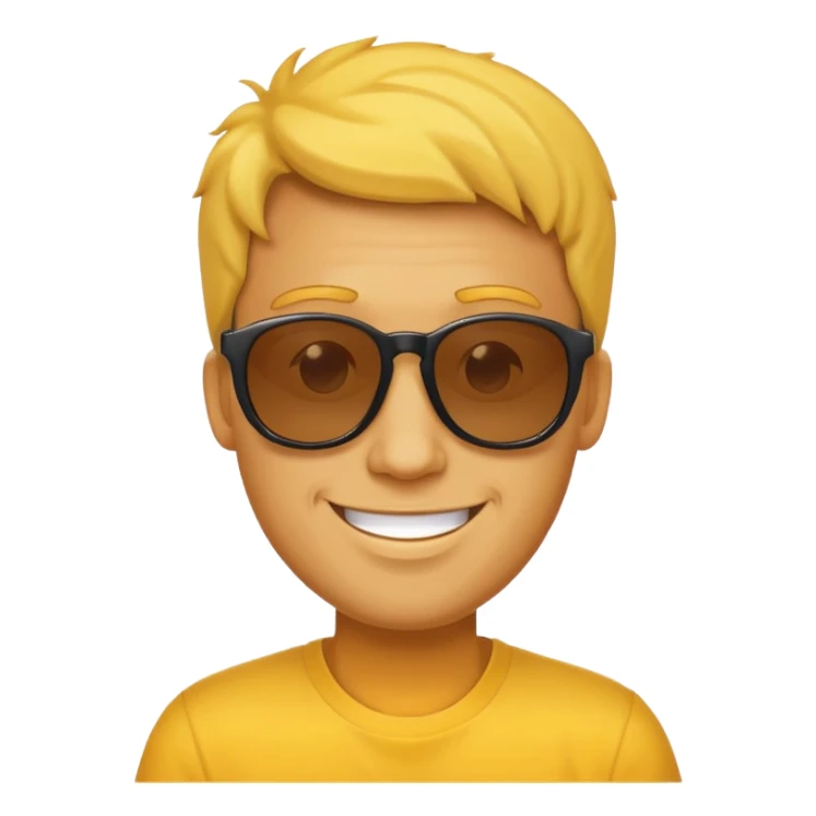 Yellow guy with sunglasses sticker