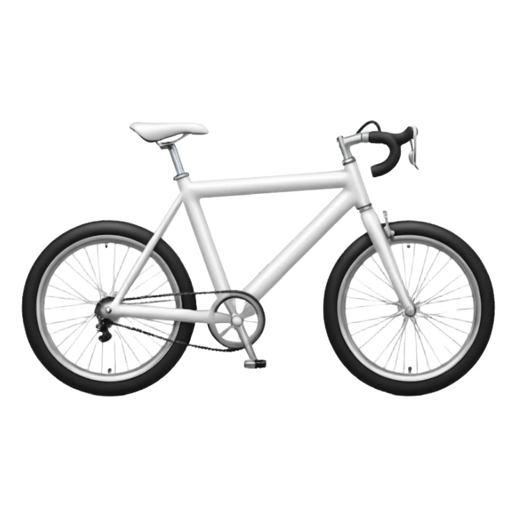 white Bike  sticker