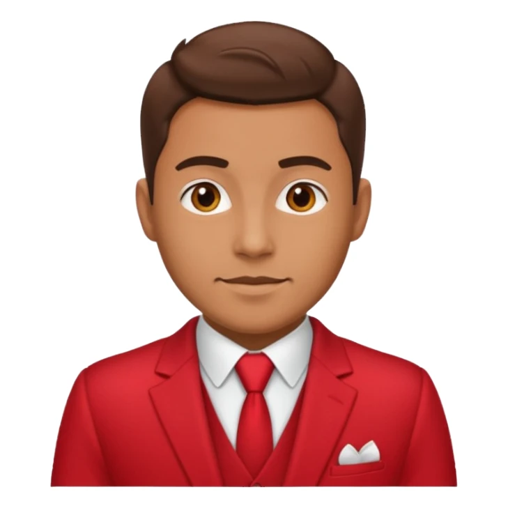 male suit red Valentine sticker