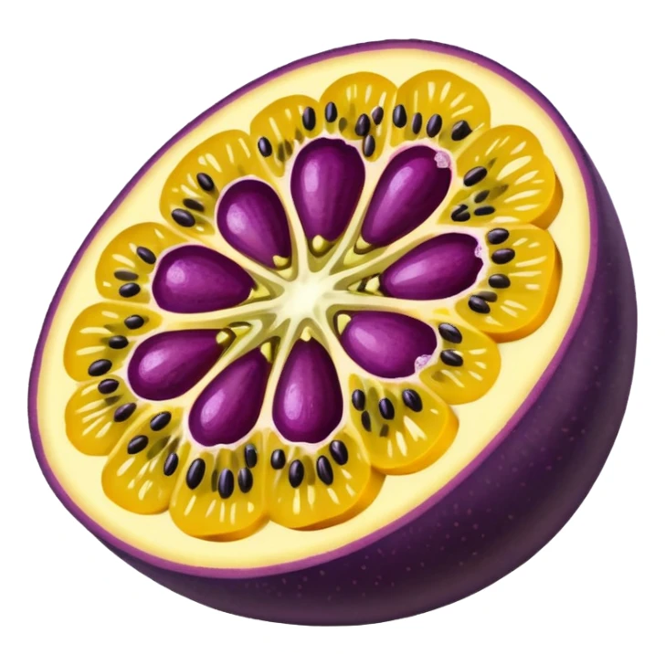 passion fruit sliced juicy sticker