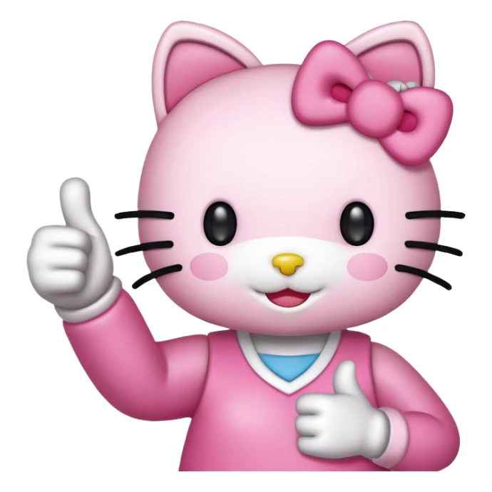 Hello kitty thumb up sticker