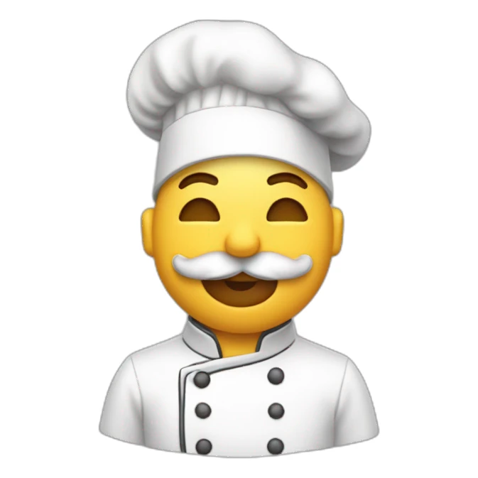 chef qui fait un bisou sticker