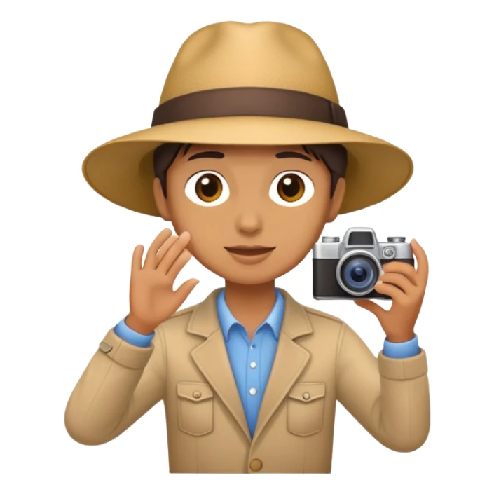 person photographing a car sticker