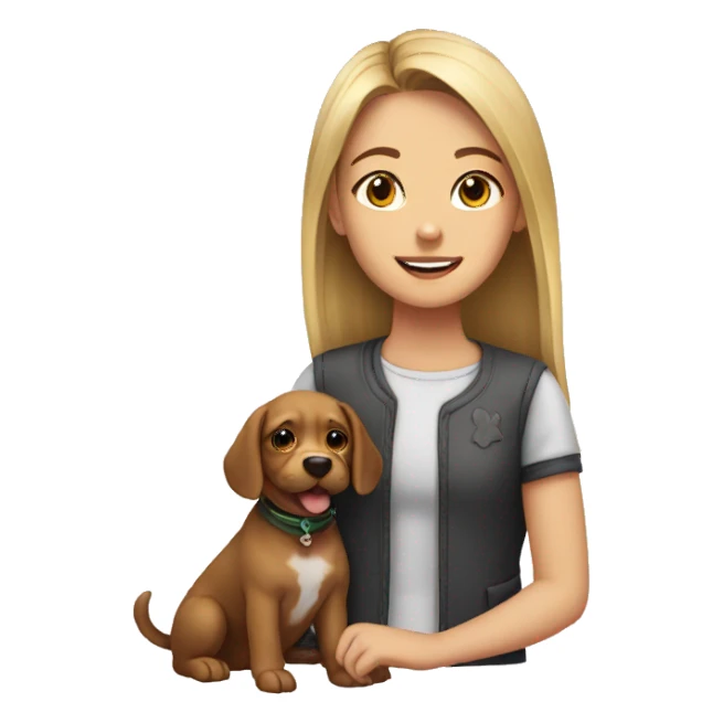 dogs with a girl sticker