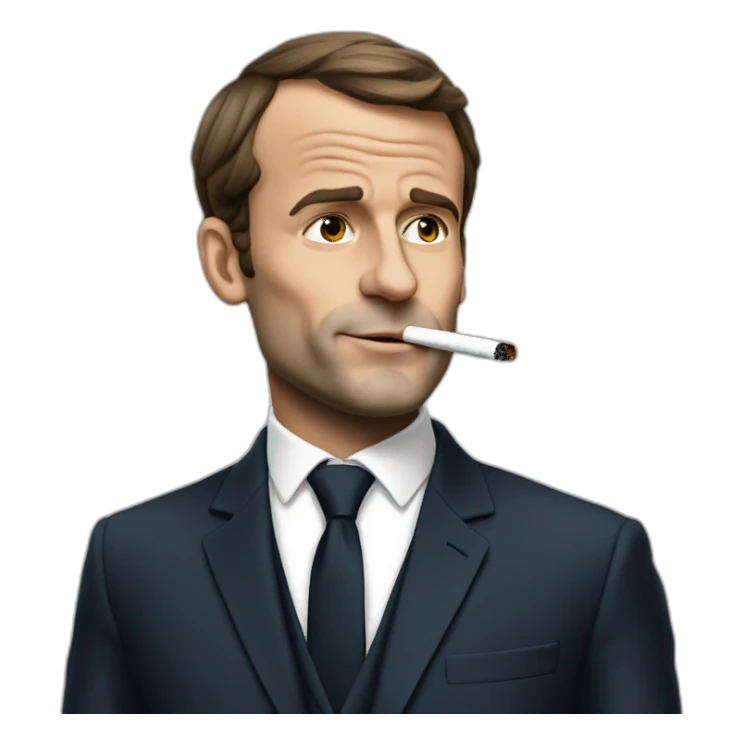 Macron who smokes sticker