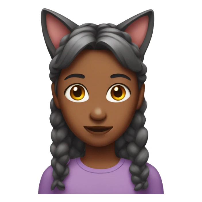 Girl with cat ears  sticker