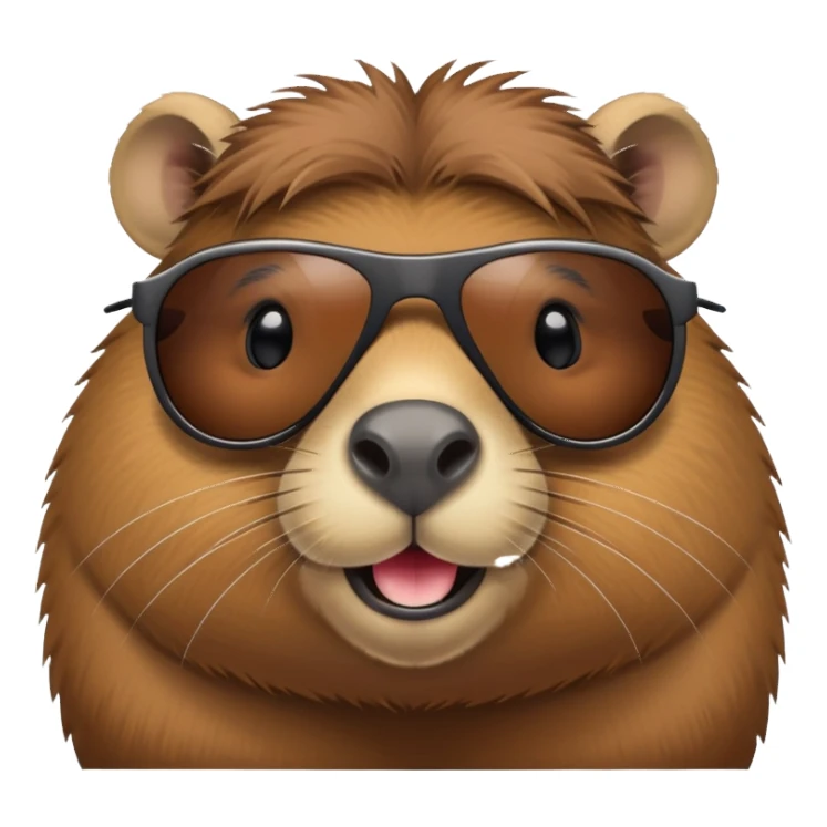 cool capybara wearing sunglasses sticker