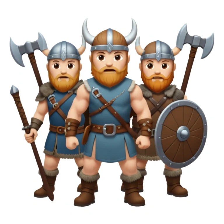 Realistic viking Warriors sticker