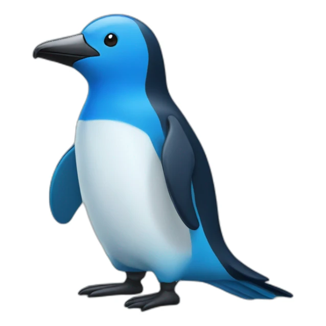 blue pingouin sticker