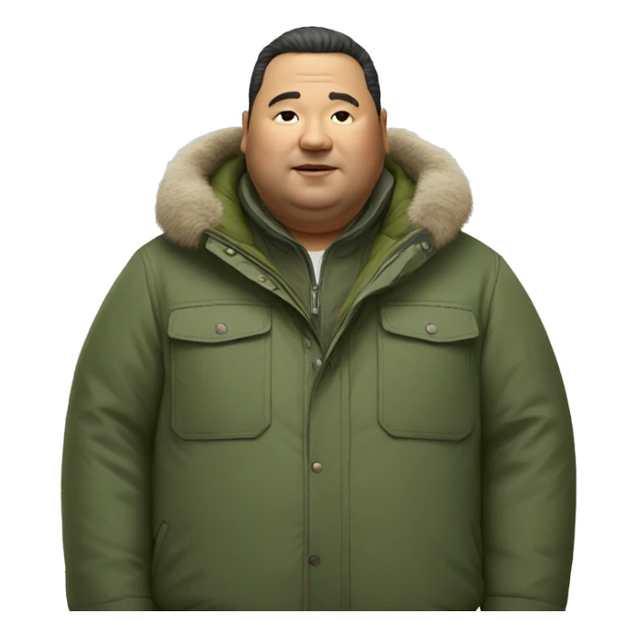 Fat man with Napapijri Rainforest Jacket sticker