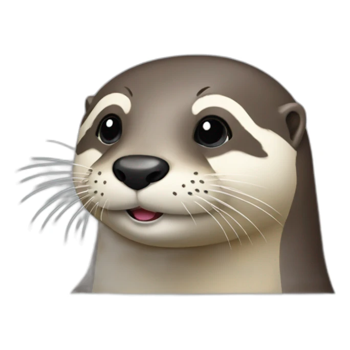 Loutre cœur sticker