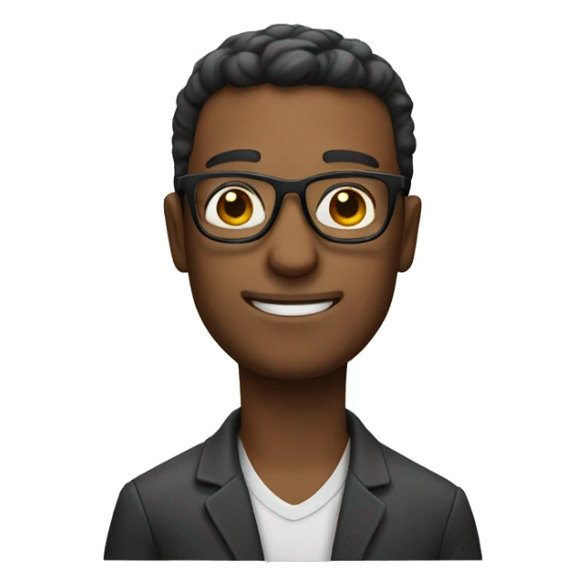 man wearing glasses
 sticker