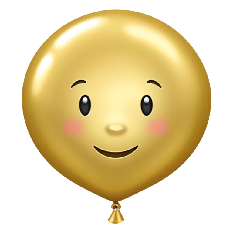 gold balloon with no face sticker