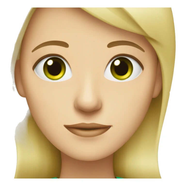 Blonde and green eye teacher sticker