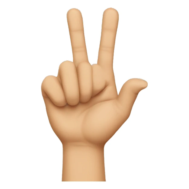 Fingers making a w sticker