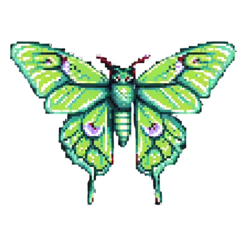 luna moth sticker