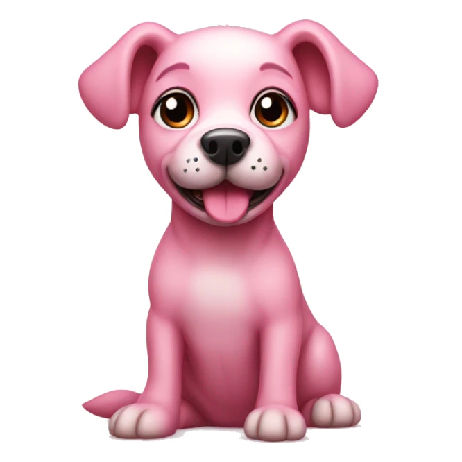 Cute pink dog sticker