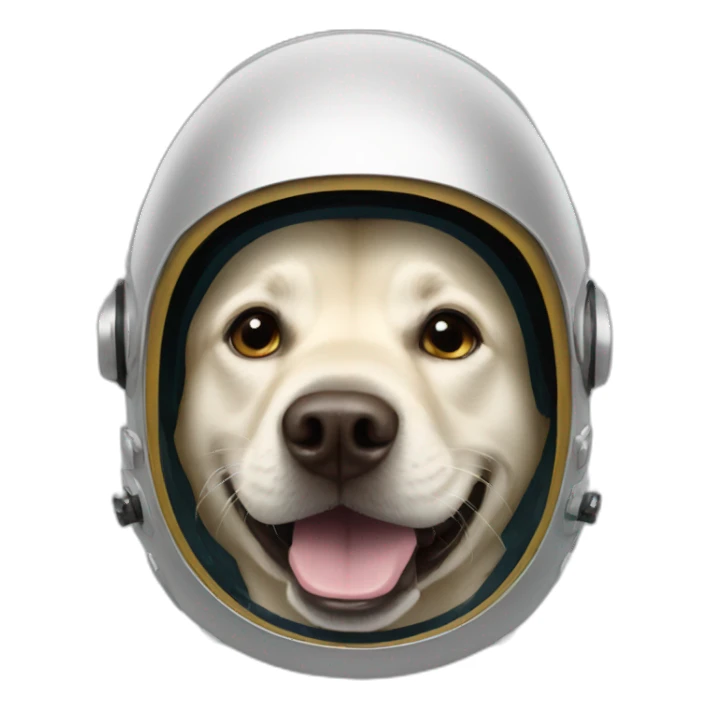 labrador front smile space helmet sticker