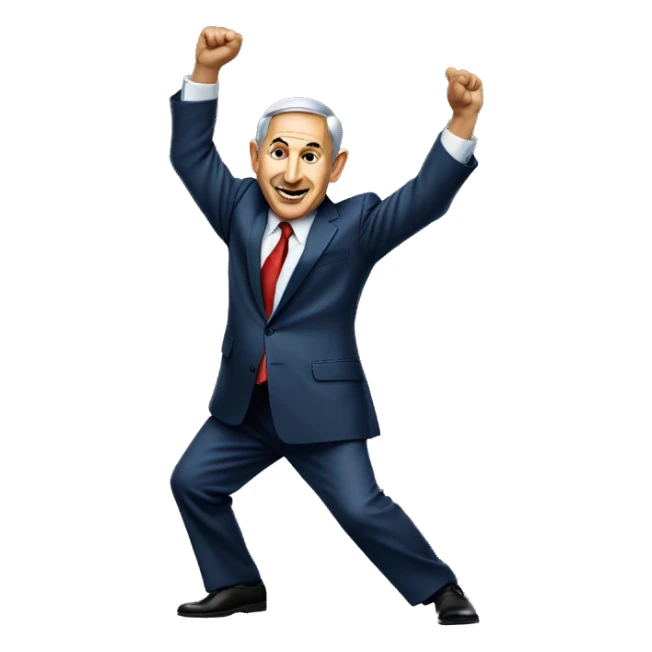 Benyamin Netanyahu dancing sticker