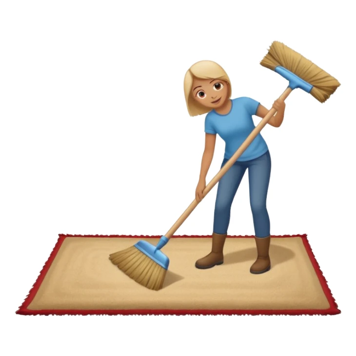Lifting up a rug and sweeping  stuff under to hide things sticker