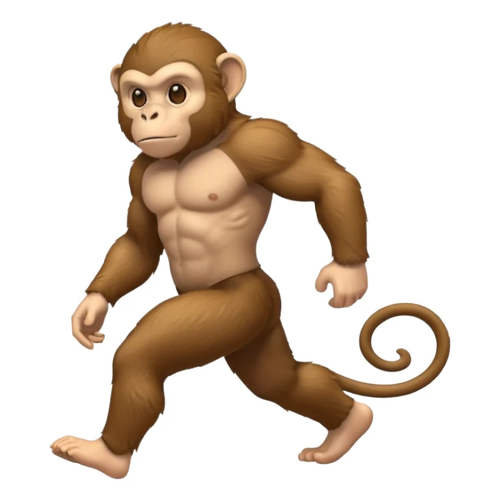 monkey walking sticker