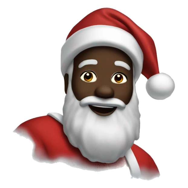 Black Santa in the sky sticker