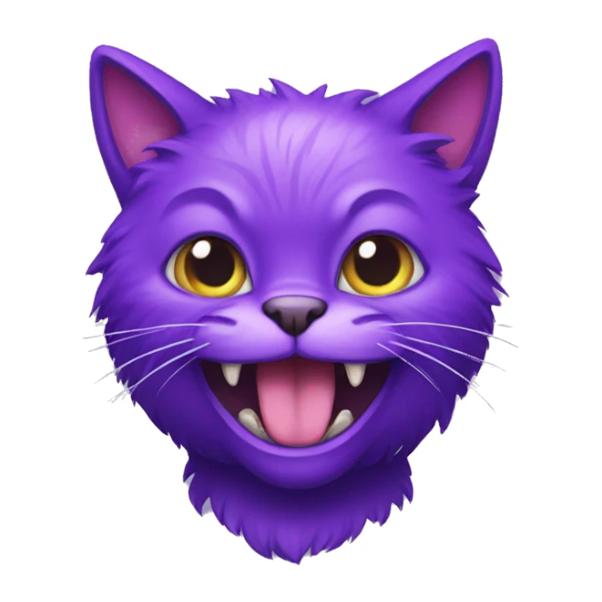 purple monster cat sticker