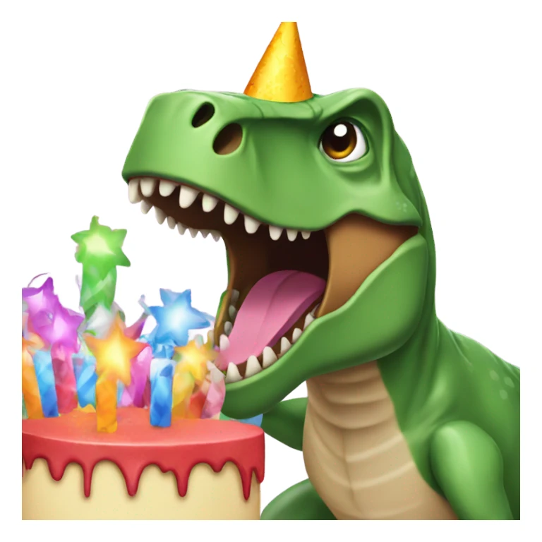 Trex in a party sticker