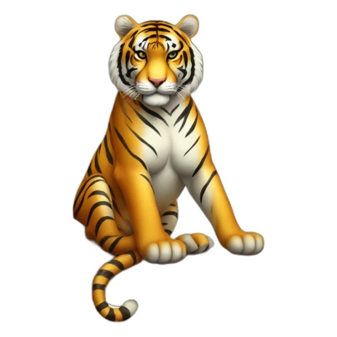 Tigre sur une branche d'arbre sticker