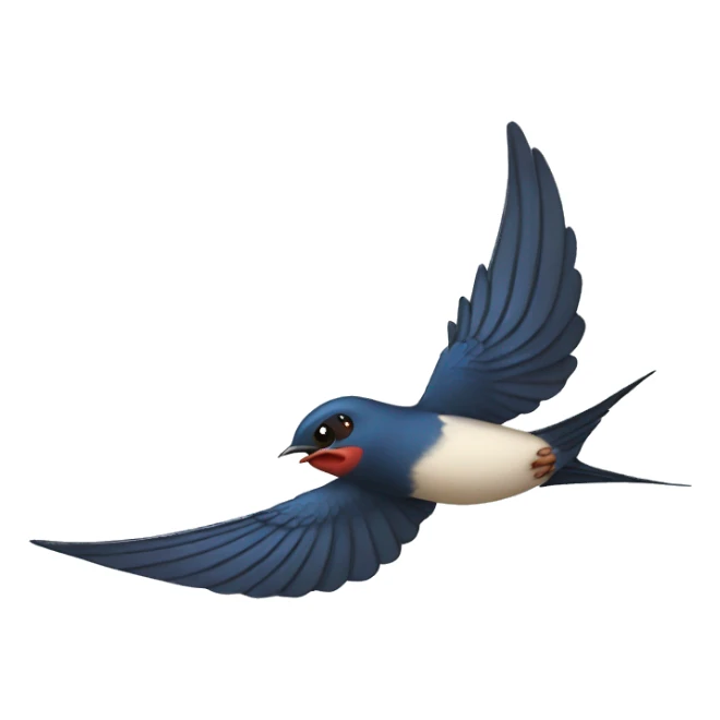 swallow flying sticker