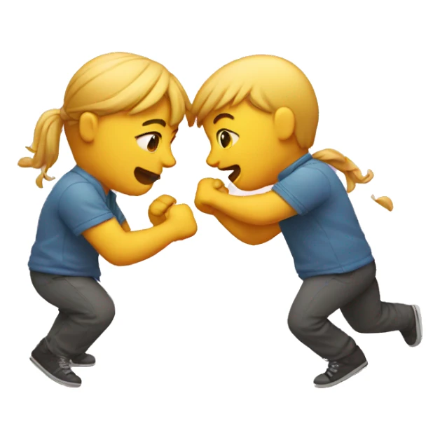 Two bestfriends fighting sticker