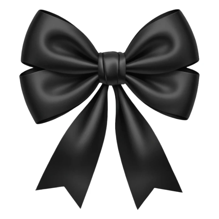 
Cute Black bow sticker
