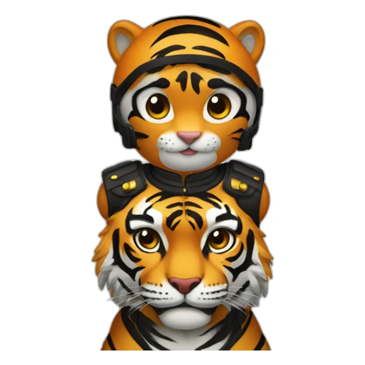Tiger rider sticker